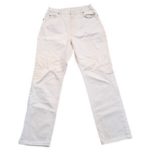 80s Womens LL Bean White Denim Jeans